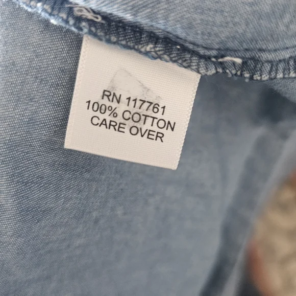 Cotton Denim Button Down Midi Dress - Picture 8 of 11